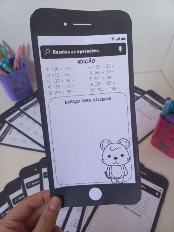 Iphone da matemática - (adições e subtrações com reagrupamento) - Image 8