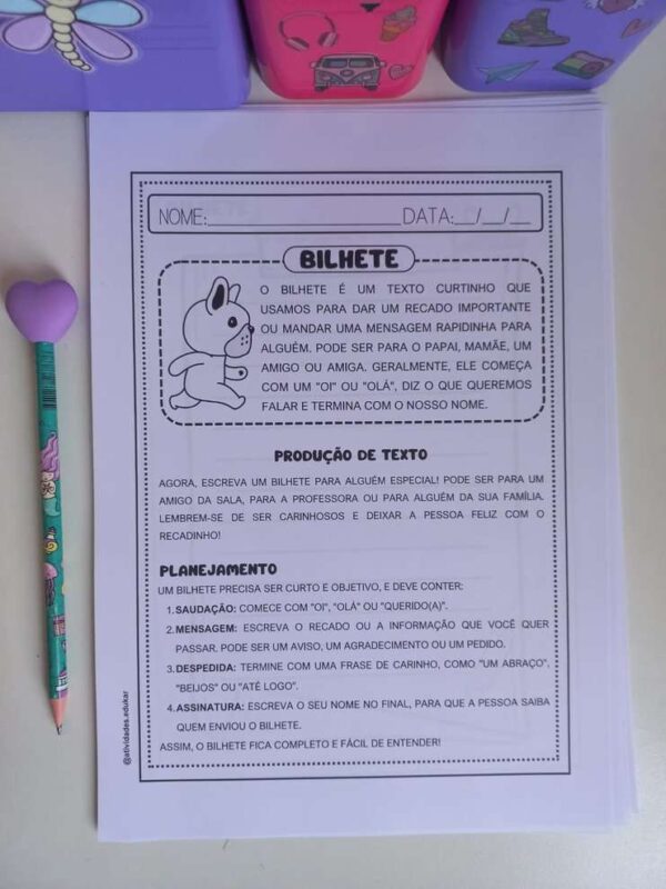 Produção de textos - Pacote de atividades - Image 8