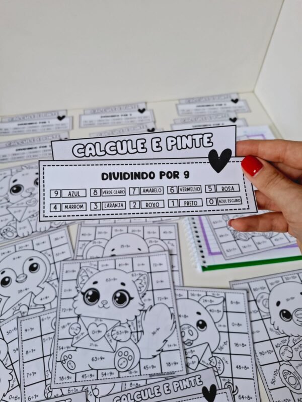 Calcule e pinte - Multiplicação e divisão - Imagem 2
