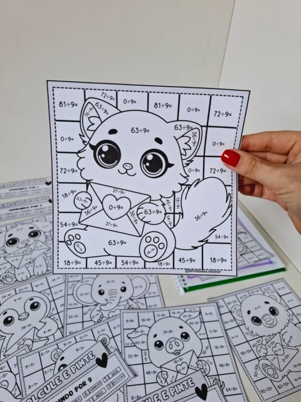 Calcule e pinte - Multiplicação e divisão - Imagem 4
