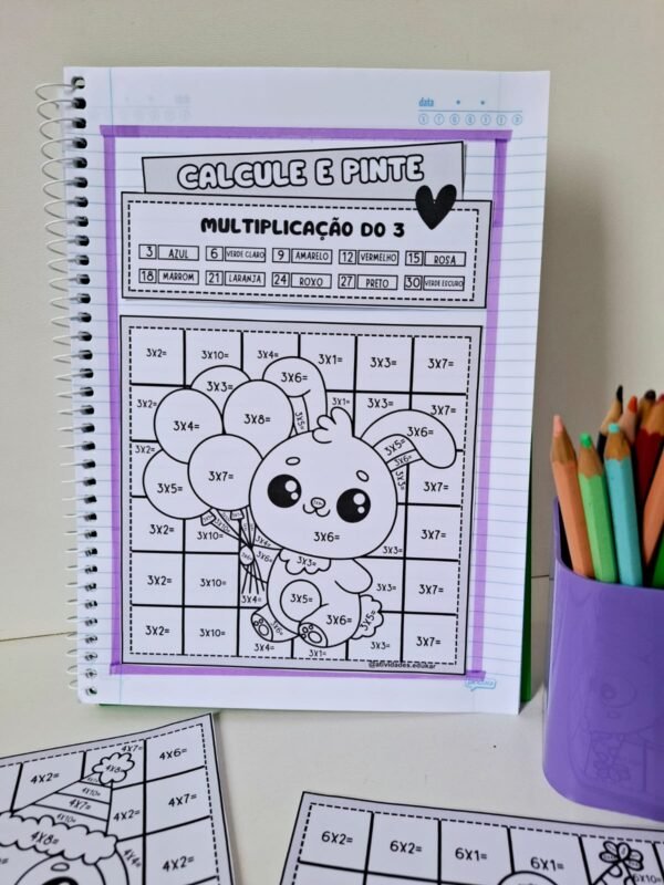 Calcule e pinte - Multiplicação e divisão - Imagem 5