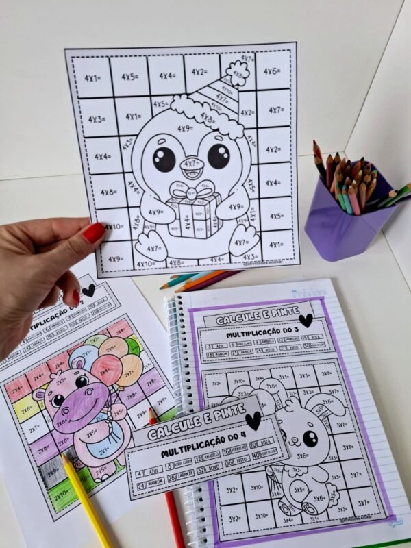 Calcule e pinte - Multiplicação e divisão - Imagem 9