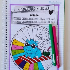 Calcule e pinte - Adição e subtração