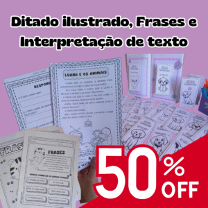 Combinho promocional - Ditado ilustrado, Frases e Interpretação de texto