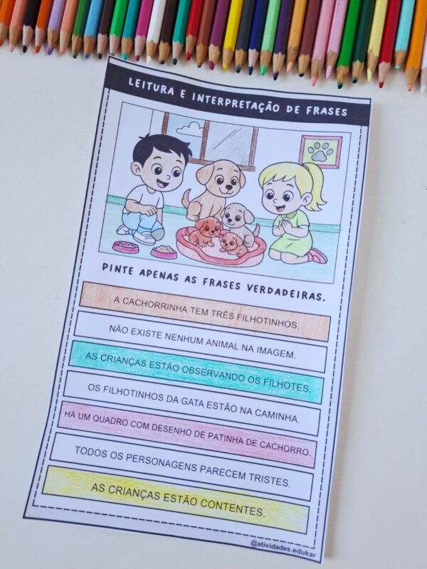 Leitura e interpretação de frases - Imagem 6