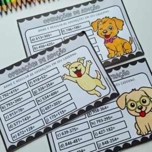 Operações adição e subtração- cachorrinhos
