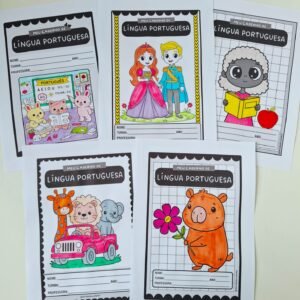 Capinhas de caderno - 5 opções de temas