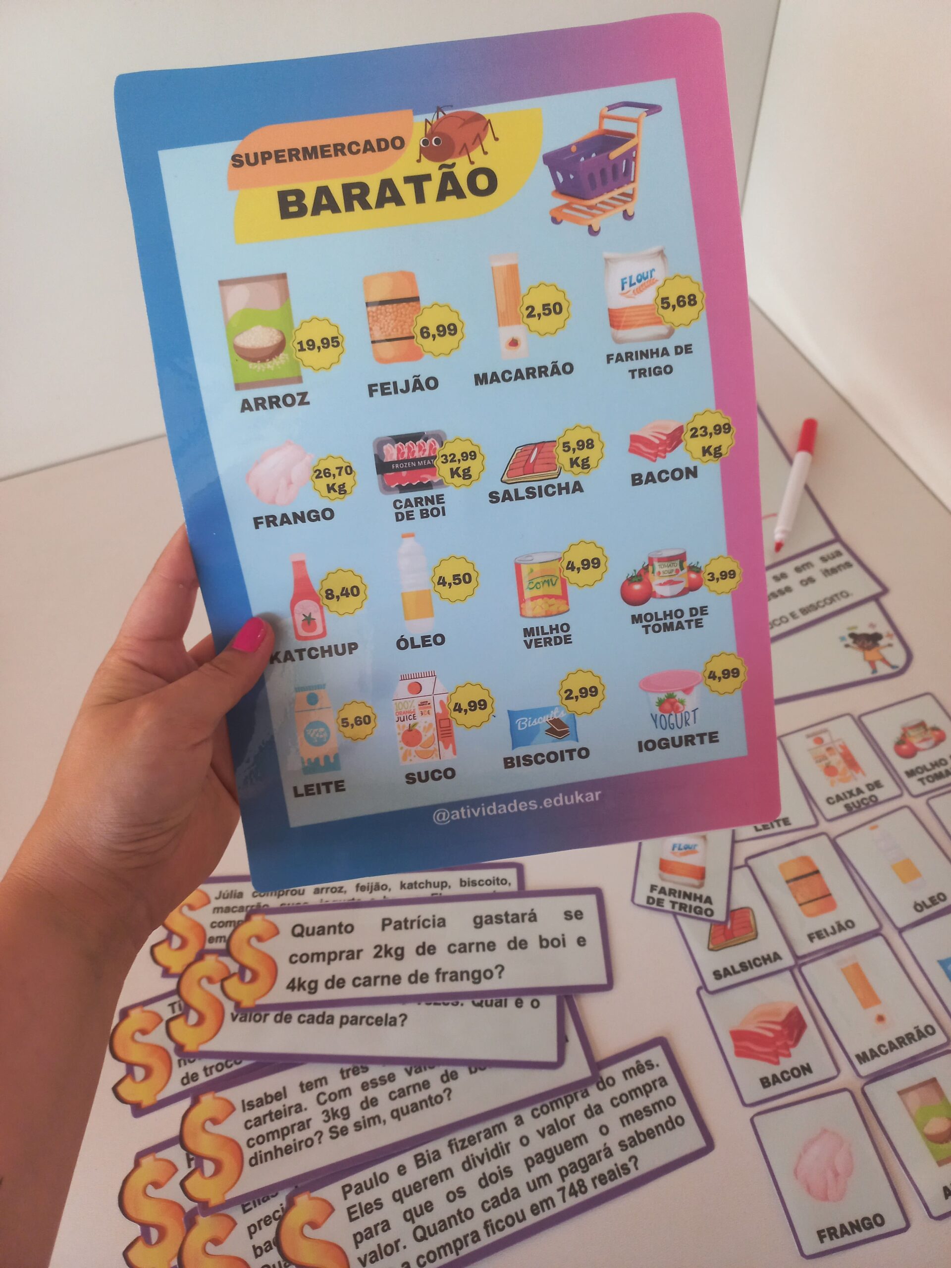 SUPERMERCADO BARATÃO (operações de ADIÇÃO, SUBTRAÇÃO, MULTIPLICAÇÃO E DIVISÃO com reserva.) - Imagem 2