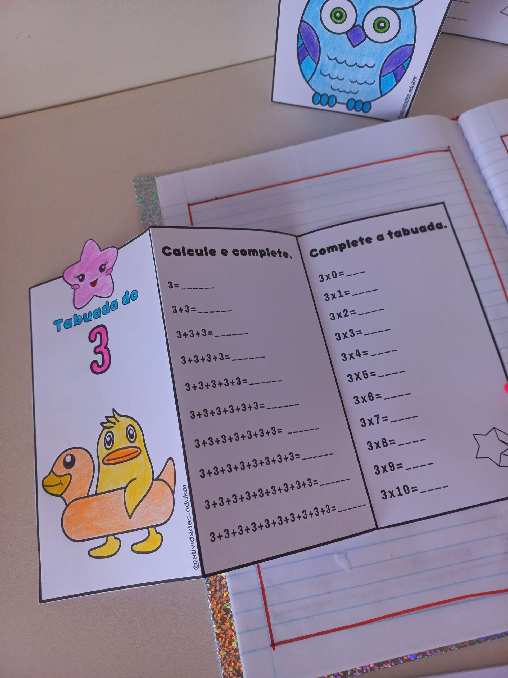 Folhetinhos da Tabuada de Multiplicação - Imagem 3