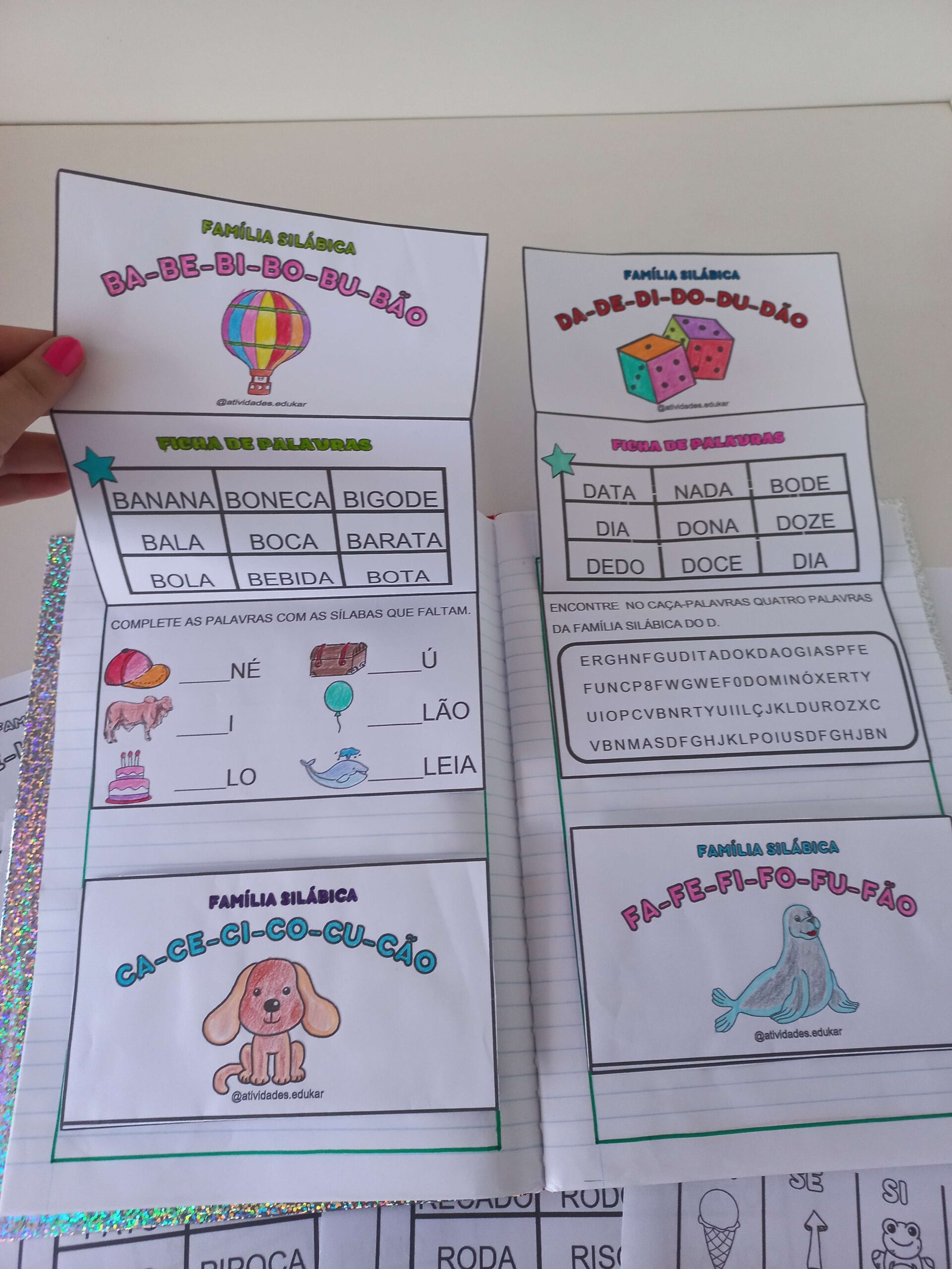 Folhetinhos de Sílabas Simples