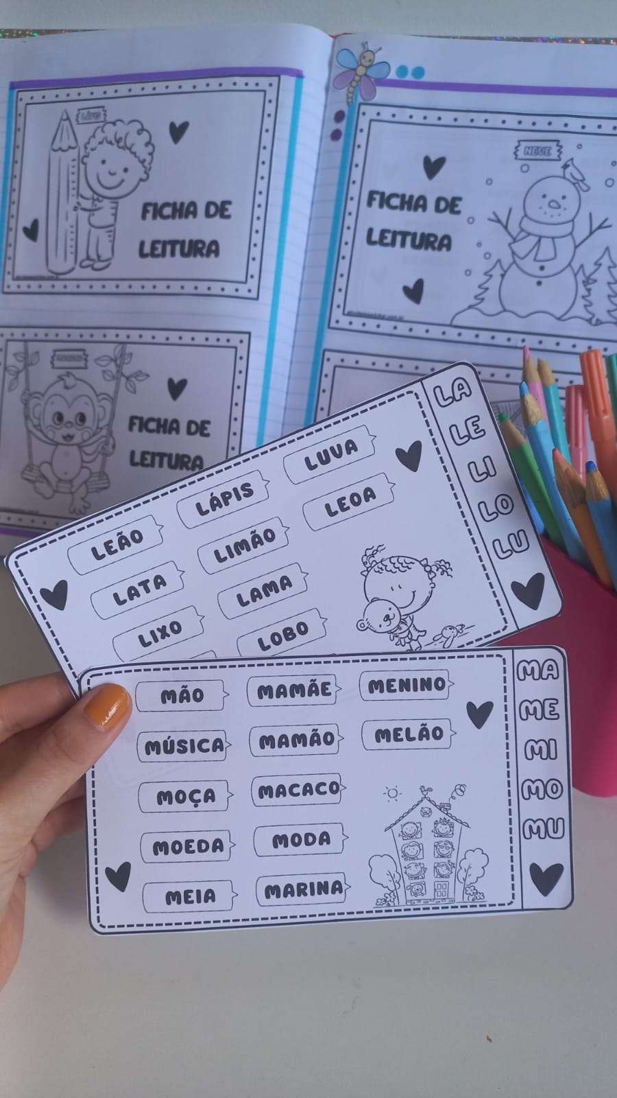 Fichas de leitura de palavras ( SÍLABAS SIMPLES) - Imagem 9
