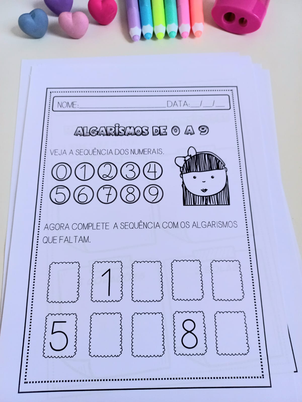 Números de 0 a 9 – Pacote de atividade - Imagem 12