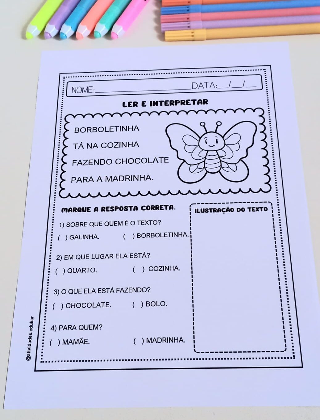 Mini texto para interpretar