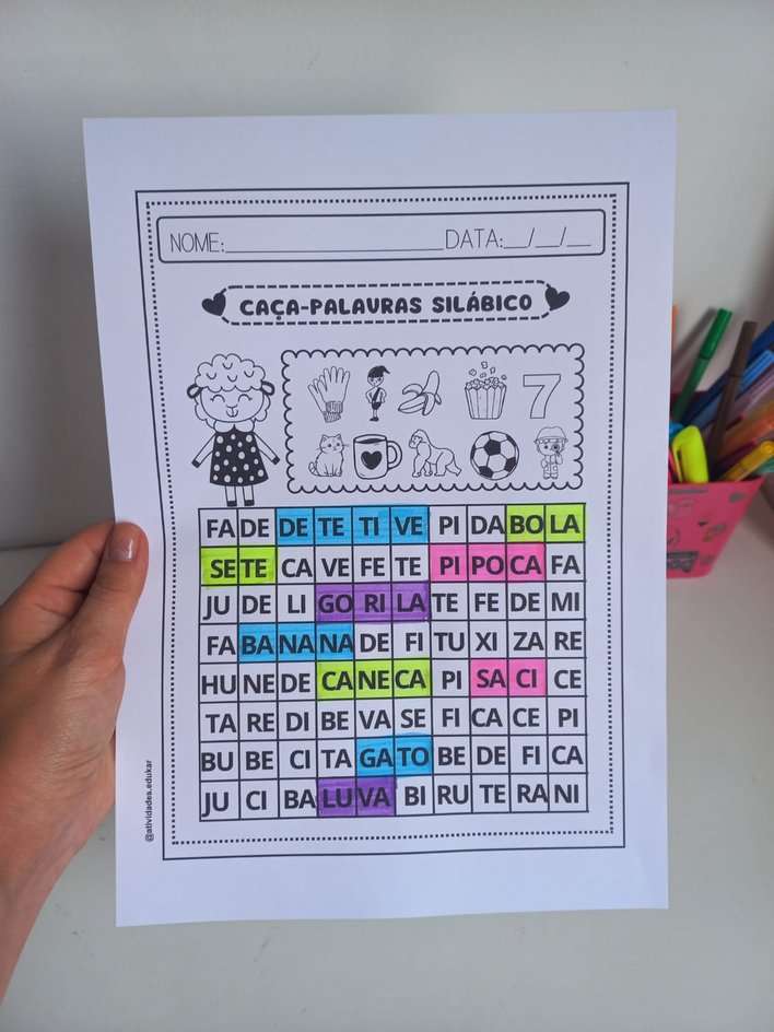 Caça-palavras silábico - Imagem 2