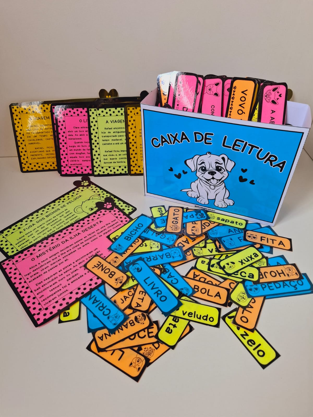 Kit de fichas de leitura (palavras, frases e textos)
