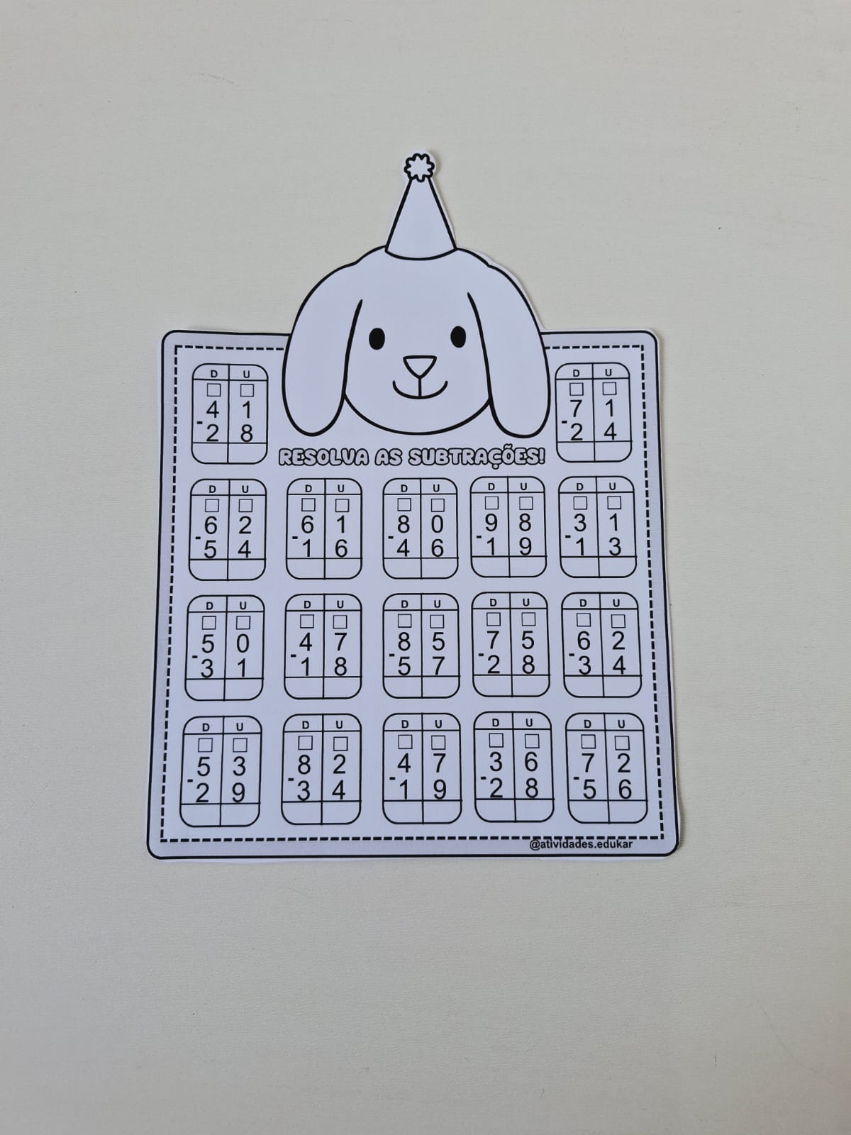 Adição e subtração com reagrupamento - Animais - Imagem 7