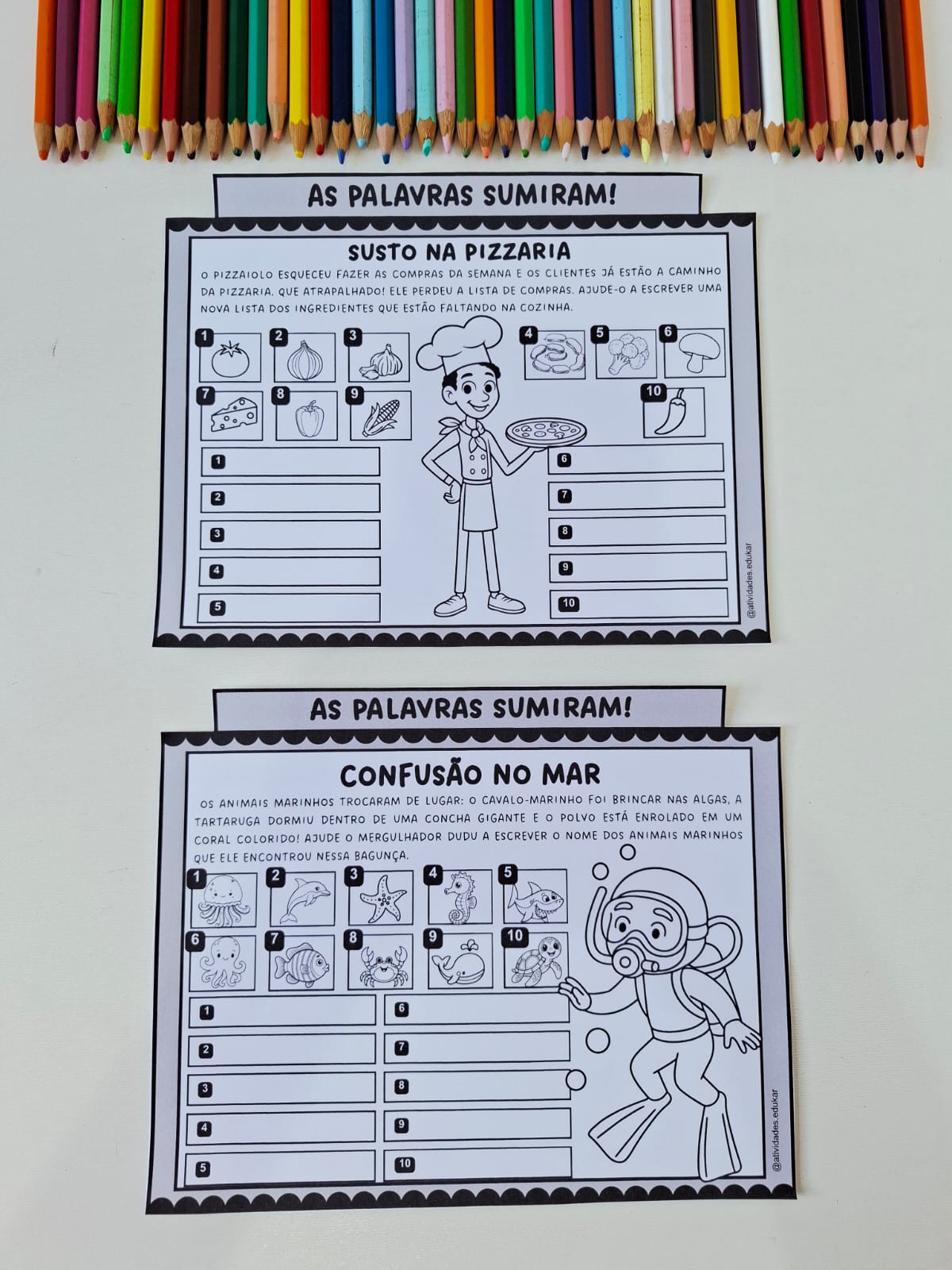 As palavras sumiram - Ditado ilustrado - Imagem 5