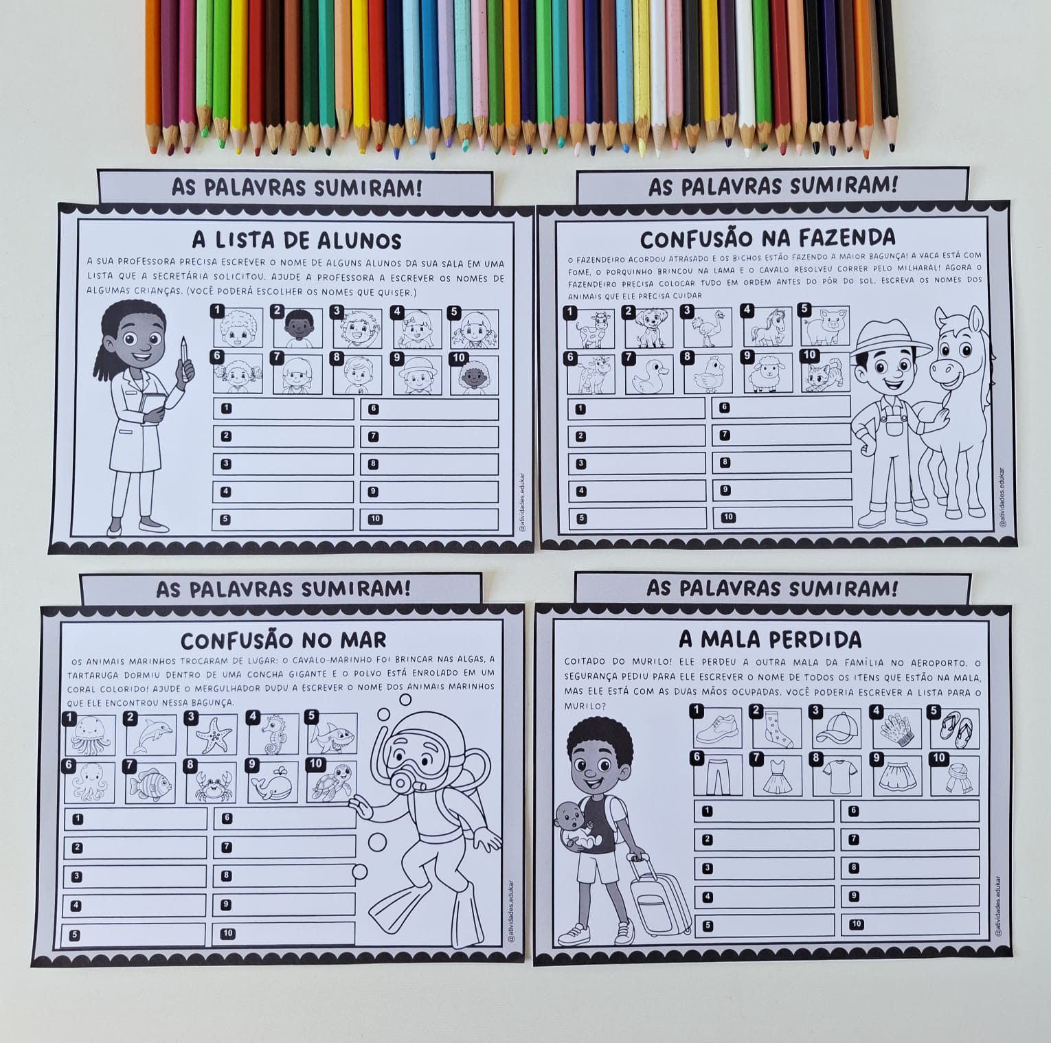As palavras sumiram - Ditado ilustrado - Imagem 3