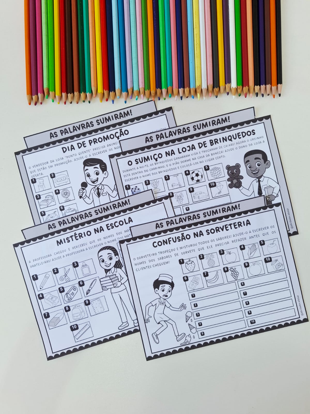 As palavras sumiram - Ditado ilustrado - Imagem 7