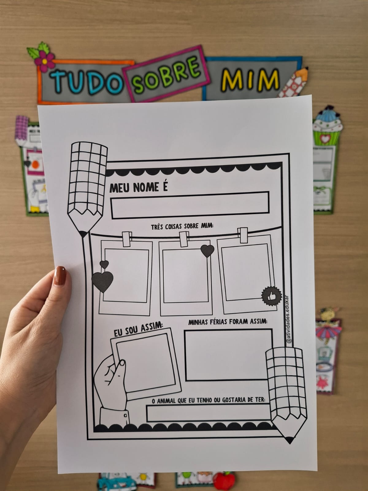 Tudo sobre mim - Atividade/mural de volta às aulas - Imagem 6