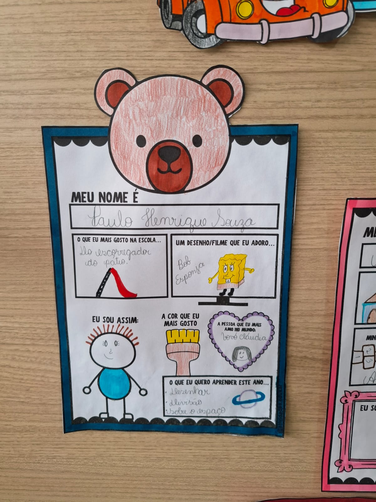 Tudo sobre mim - Atividade/mural de volta às aulas - Imagem 11