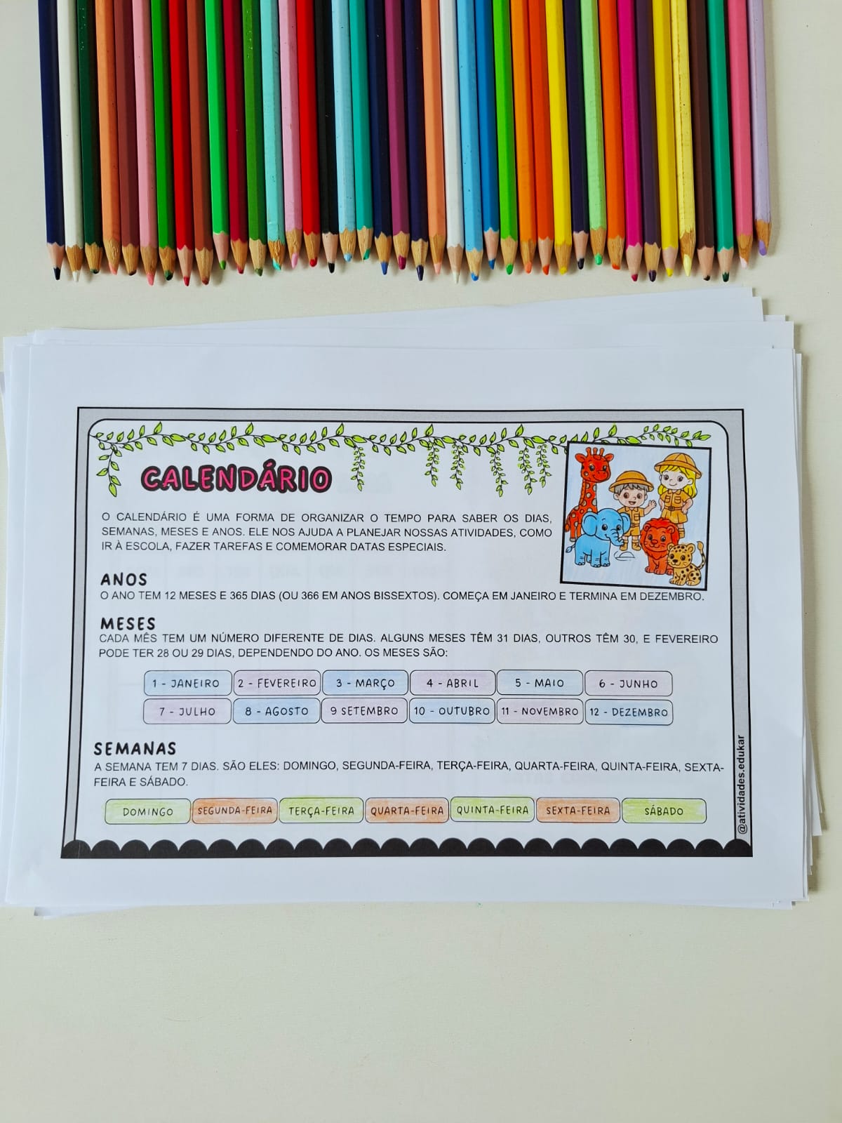 Calendário para Caderno 2026 SAFARI - Imagem 4