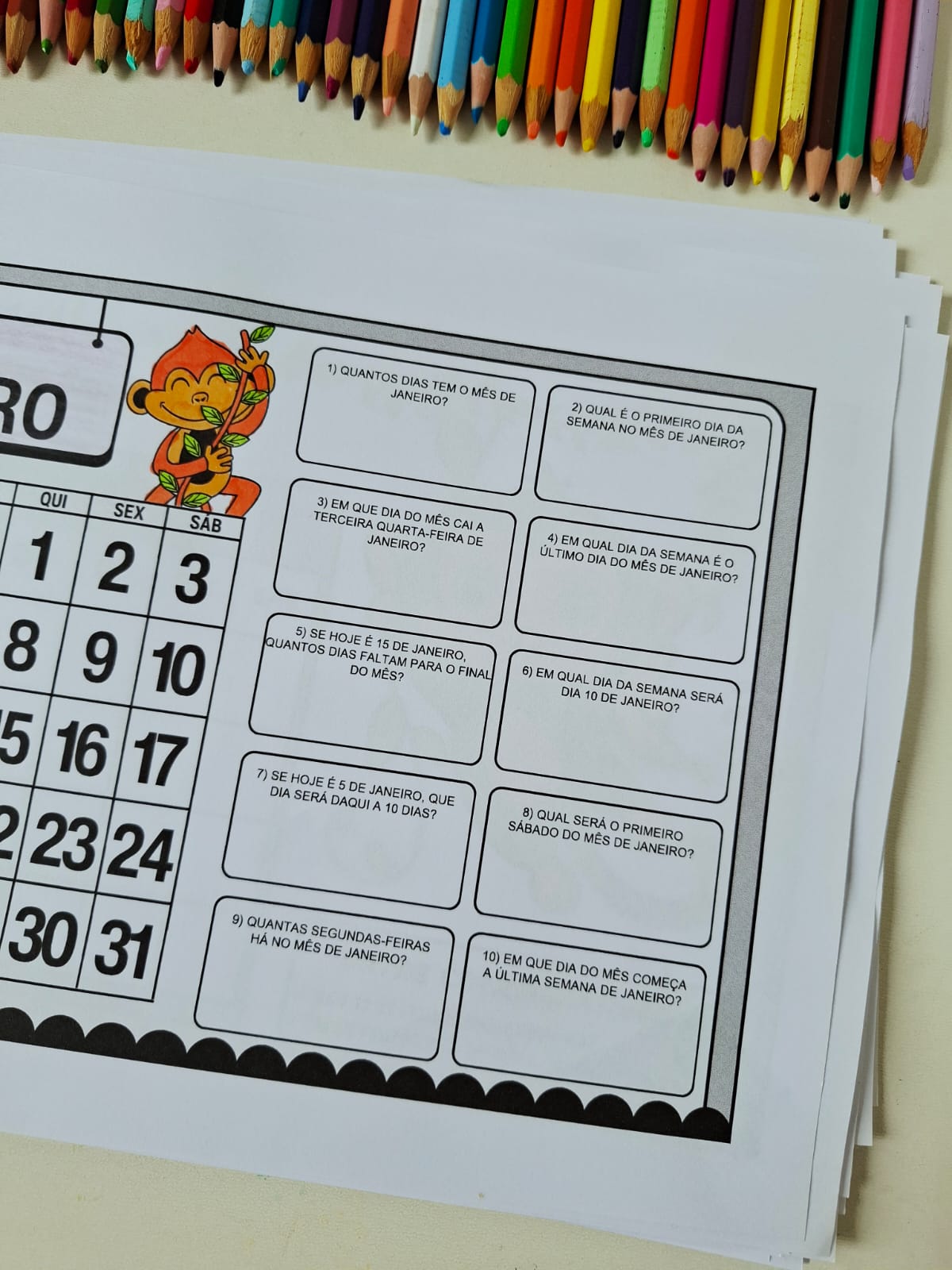 Calendário para Caderno 2026 SAFARI - Imagem 5