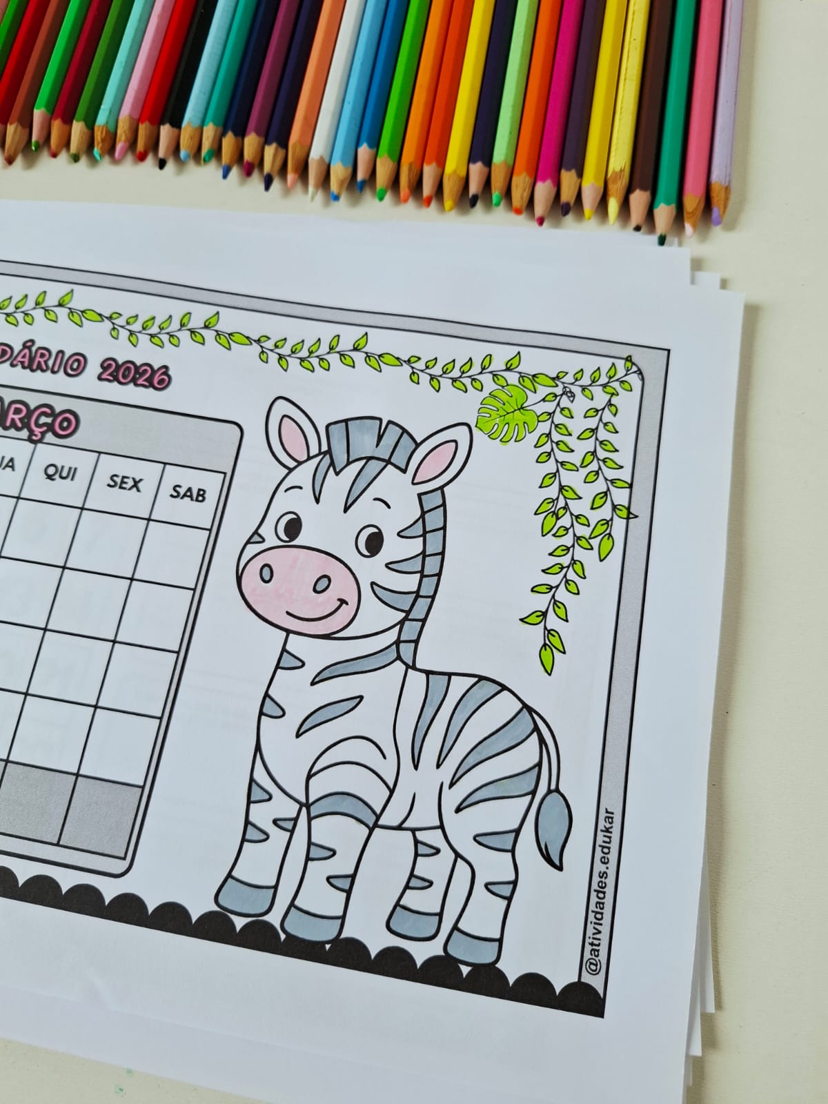 Calendário para Caderno 2026 SAFARI - Imagem 7