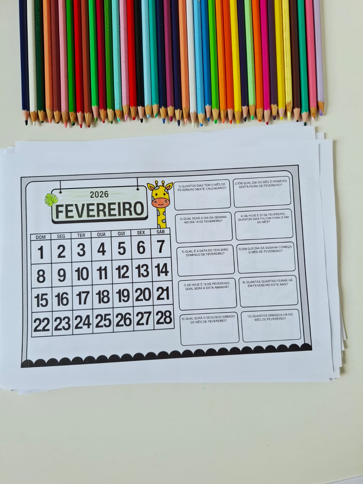Calendário para Caderno 2026 SAFARI - Imagem 8