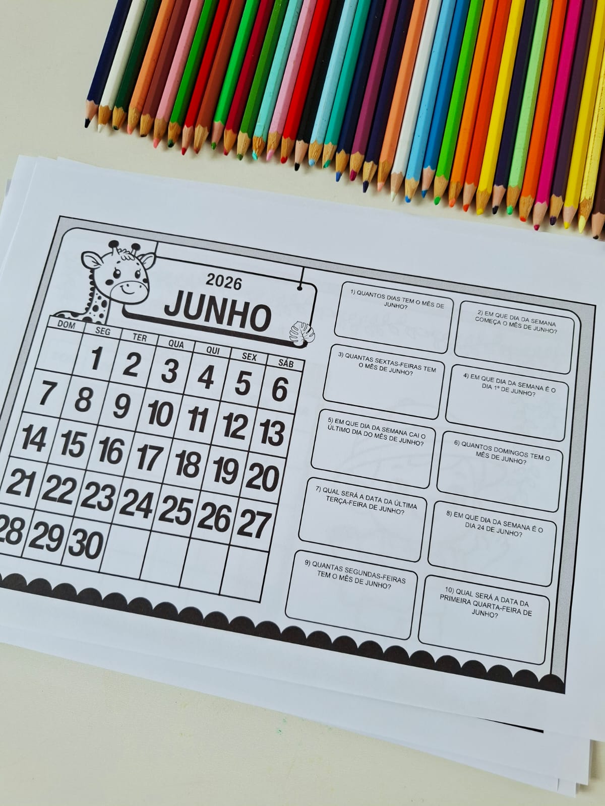 Calendário para Caderno 2026 SAFARI - Imagem 10
