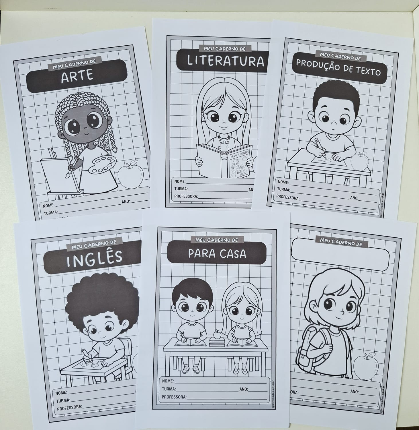 Capinhas de caderno - 5 opções de temas - Imagem 10
