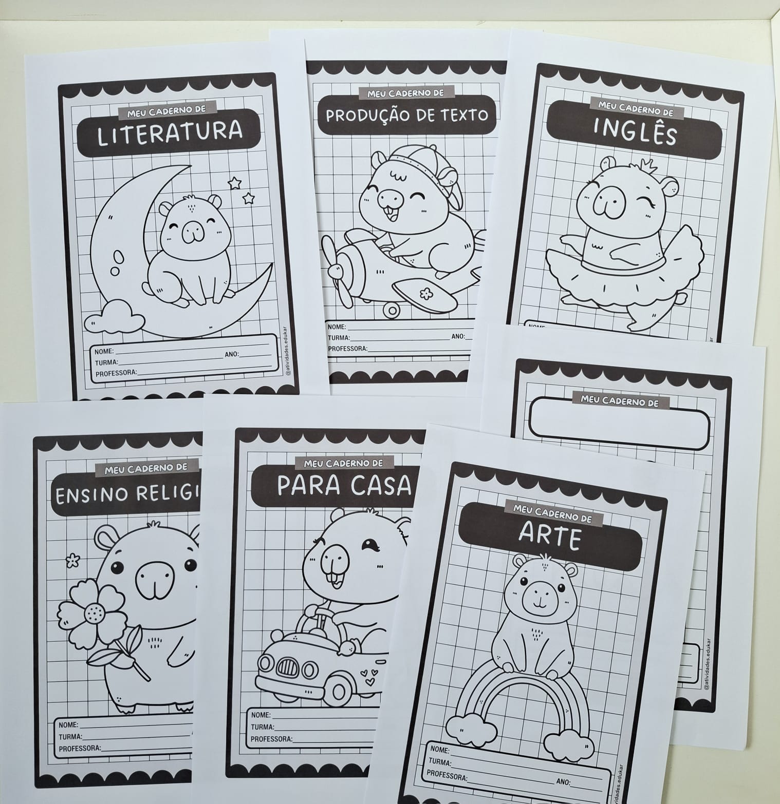 Capinhas de caderno - 5 opções de temas - Imagem 2