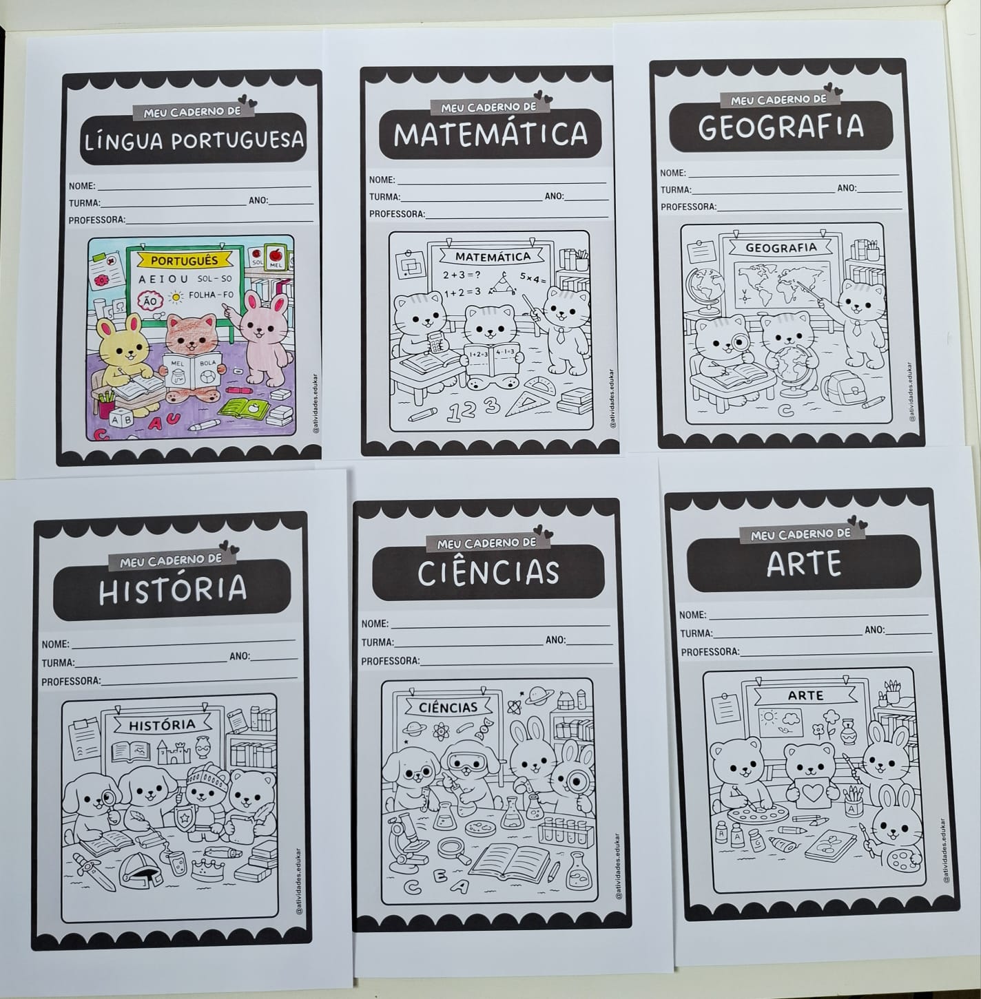 Capinhas de caderno - 5 opções de temas - Imagem 3