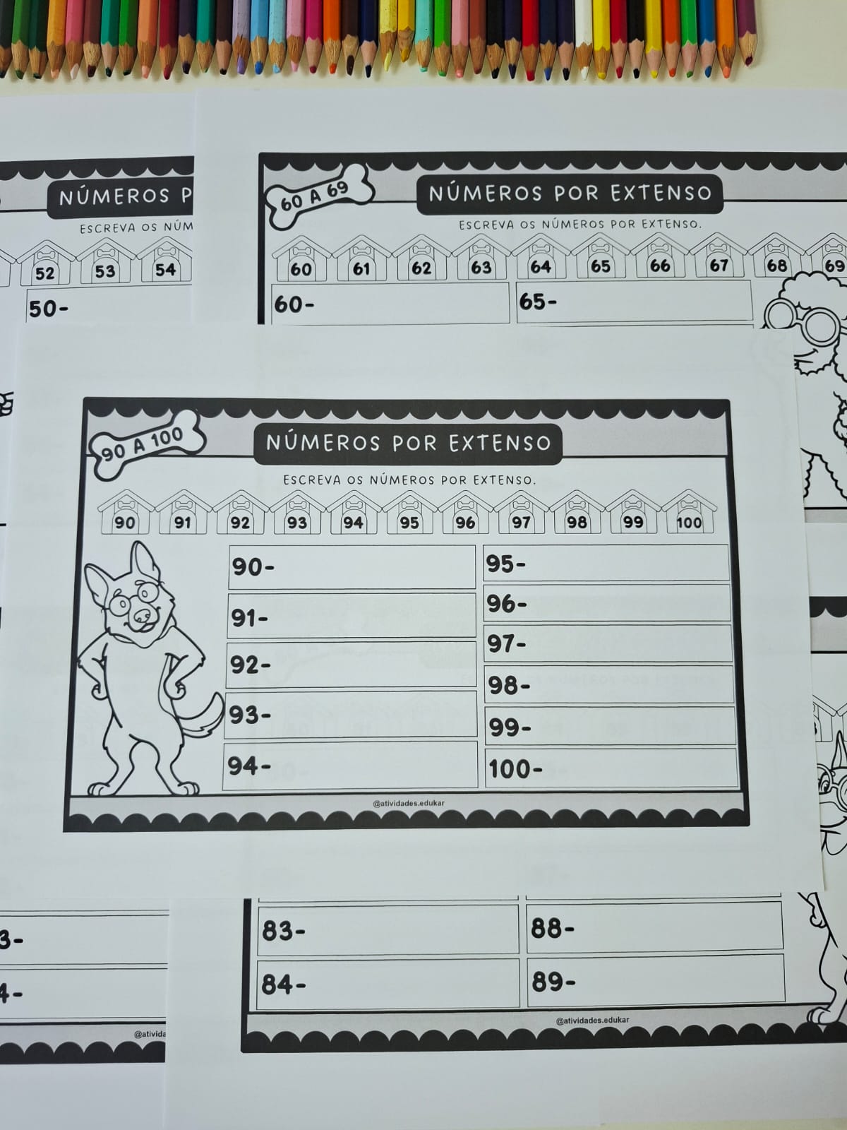Números por Extenso até 100 – Dogs - Imagem 7